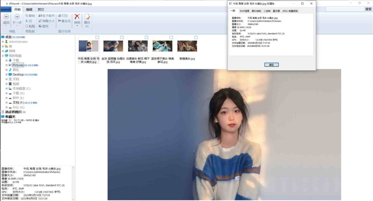 cPicture(支持RAW格式的图片管理软件) v4.7 中文绿色单文件版