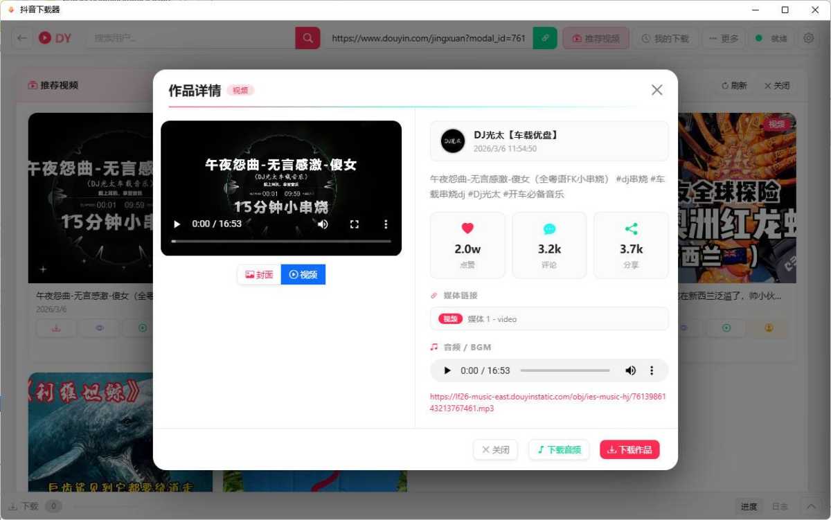 抖音下载器 DY Video Downloader v0.0.9 绿色便携版